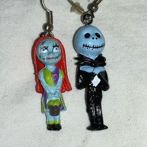 Jack & Sally Nightmare Before Xmas Drop Earrings